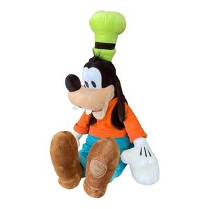 GOOFY 18" Plush Disney Store Genuine Original Authentic Orange Shirt Green Hat
